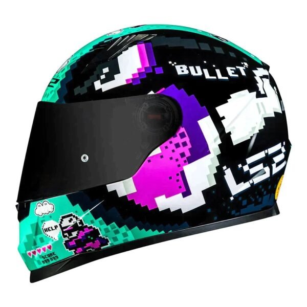 CAPACETE LS2 CLASSIC BULLET AZUL - Imagem 2