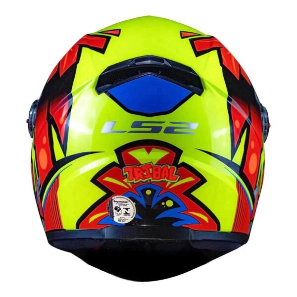 CAPACETE LS2 CLASSIC FF358 TRIBAL AMARELO - Imagem 3