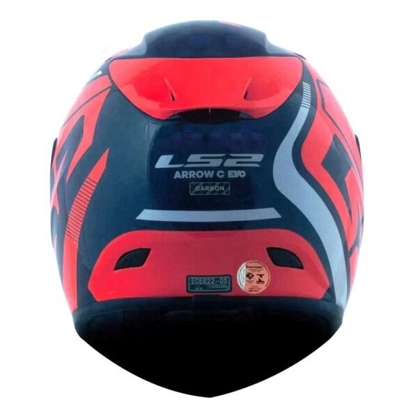 CAPACETE LS2 ARROW CARBON STING LARANJA - Imagem 3