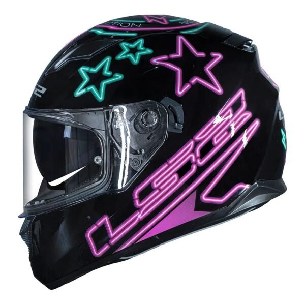 CAPACETE LS2 STREAM NEON ROXO - Imagem 2