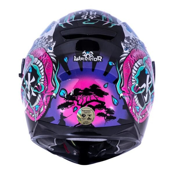 CAPACETE LS2 STREAM WARRIOR ROSA - Imagem 3